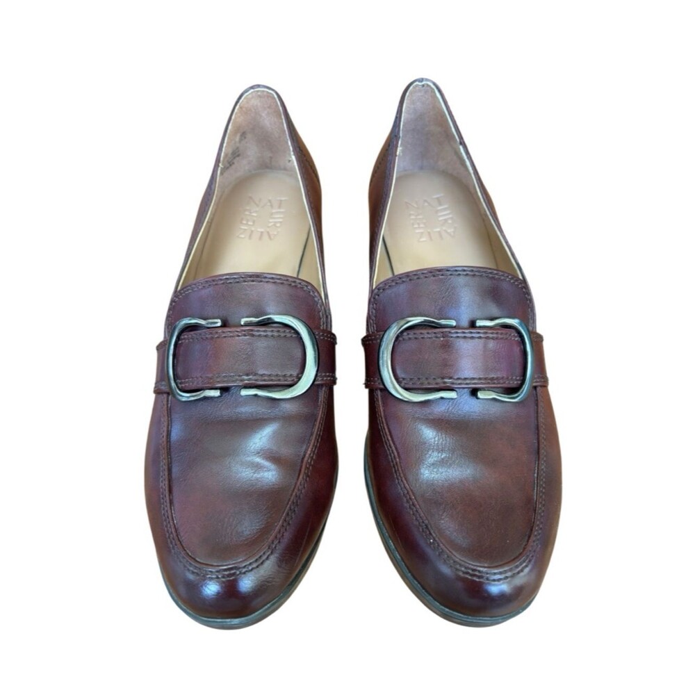 Naturalizer NATESA Maroon Man-Made Leather Loafer 1.5” Heel w/Buckle Women’s 7. - Picture 3 of 8
